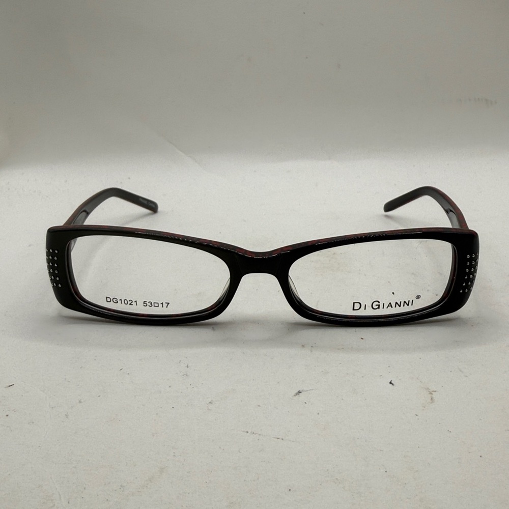 NWT Di Gianni Black Burgundy Eyeglasses Glasses 53 17 140